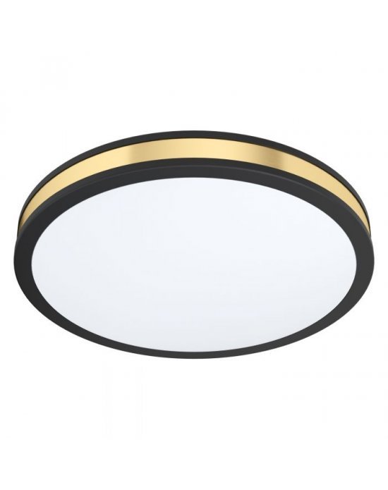 PESCAITO ZIDNA/STROPNA RASVJETA, LED, 24W, 2500lm, PROM 380, CRNA/ZLATNA/ČELIK