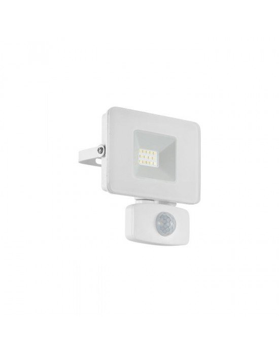 VANJSKA ZDNA RASVJETA, LED, 10W, 1000lm, 5000K, IP44, REFLEKTOR, SA SENZOROM, BIJELA, "FAEDO 3"