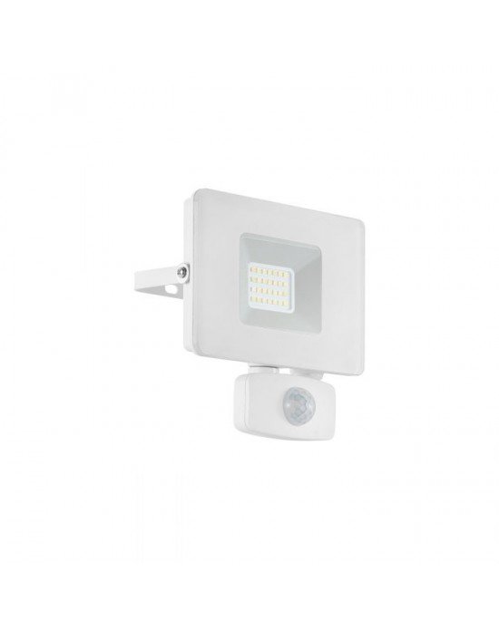 VANJSKA ZDNA RASVJETA, LED, 21W, 2300lm, 5000K, IP44, REFLEKTOR, SA SENZOROM, BIJELA, "FAEDO 3"
