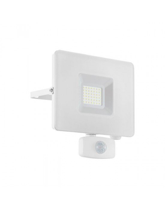 VANJSKA ZDNA RASVJETA, LED, 31W, 3400lm, 5000K, IP44, REFLEKTOR, SA SENZOROM, BIJELA, "FAEDO 3"