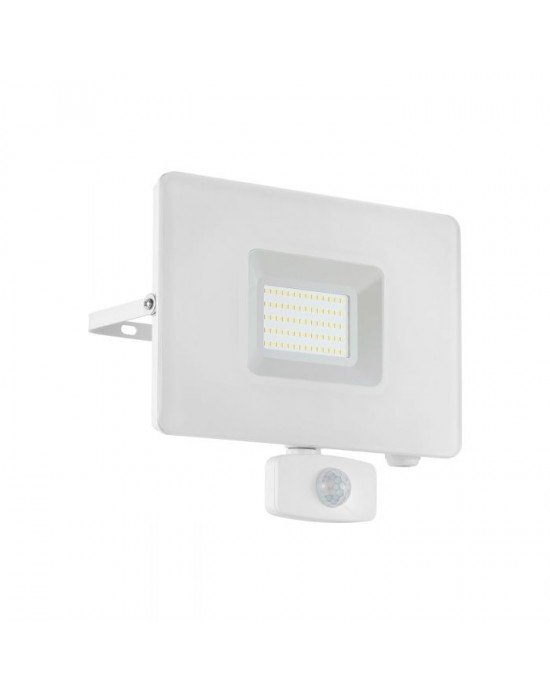 VANJSKA ZDNA RASVJETA, LED, 53W, 5800lm, 5000K, IP44, REFLEKTOR, SA SENZOROM, BIJELA, "FAEDO 3"