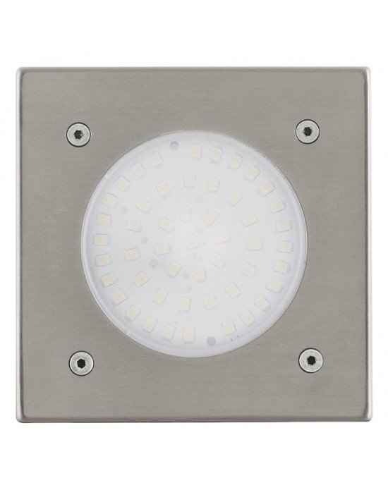 VANJSKA UGRADBENA PODNA RASVJETA, LED, 2,5W, 230lm, 3000K, IP65, IP67, ČETVRTASTA, ČELIK, "LAMEDO"