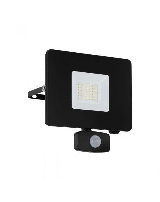 VANJSKA ZDNA RASVJETA, LED, 31W, 3400lm, 5000K, IP44, REFLEKTOR, SA SENZOROM, CRNA, "FAEDO 3"