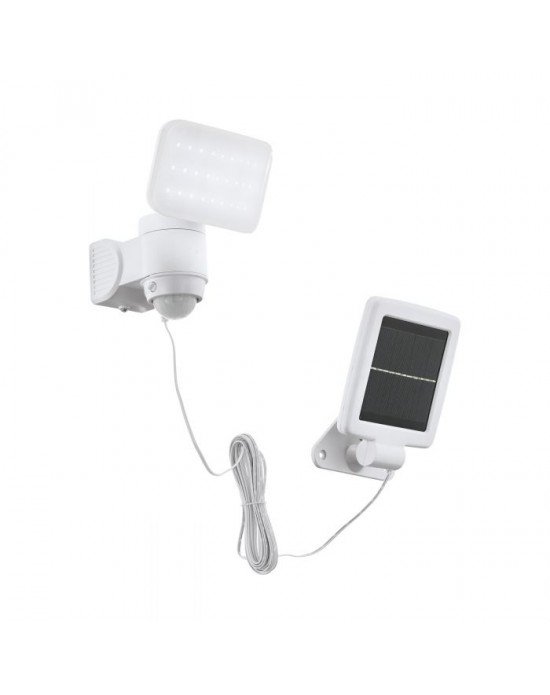 VANJSKA ZIDNA RASVJETA, LED, 5W, 470lm, 6500K, IP44, SA SENZOROM, SOLARNA, BIJELA, "CASABAS"