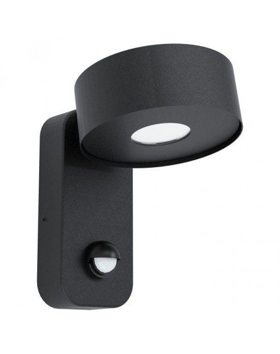 PALOSCO VANJSKA ZIDNA/1, LED, 6W, IP44, SENZOR, POCINČANI ČELIK/CRNA