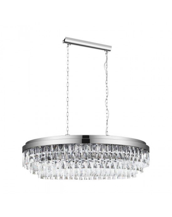 VALPARAISO 1 VISILICA 10x E14, 10X40W, D-900, KROM/KRISTAL 