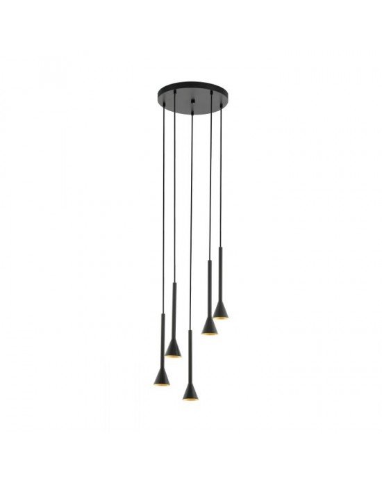 CORTADERAS VISILICA 5x LED, GU10, 5X5W, CRNO/ZLATNA