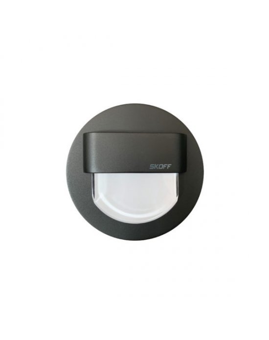 Zidna LED ugradbena svjetiljka crna SKOFF RUEDA BLACK 10V 0,8W 4000K IP66
