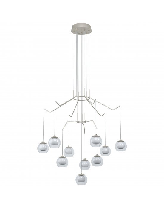 ROVIGANA LED VISILICA, 10X3,3W, 3400LM, DIMABILNA, PROM 670, BIJELA/STAKLO ŠAMPANJ 