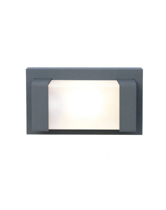 Vanjska stropna/zidna kvadratna siva svjetiljka 91215 GREY