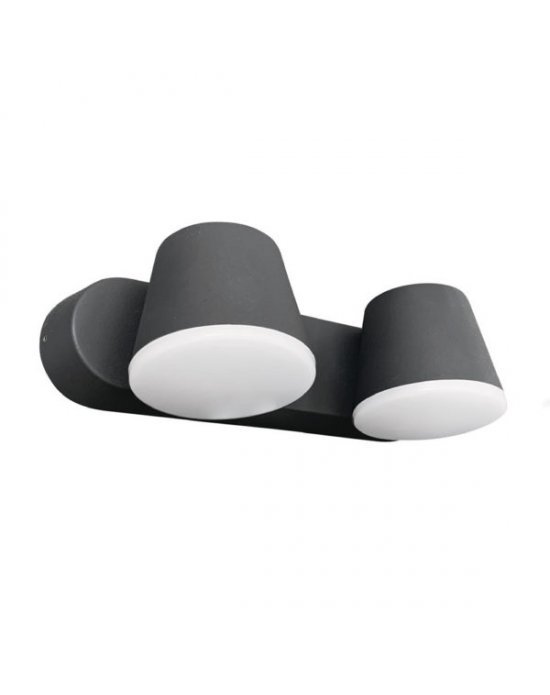 Vanjska zidna okrugla tamno siva svjetiljka LF-372212A-2 GREY