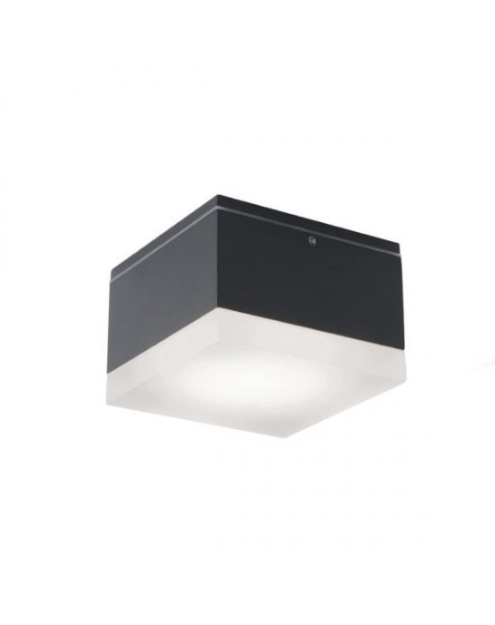Vanjska stropna/zidna dekorativna kvadratna tamno siva svjetiljka SR2004S