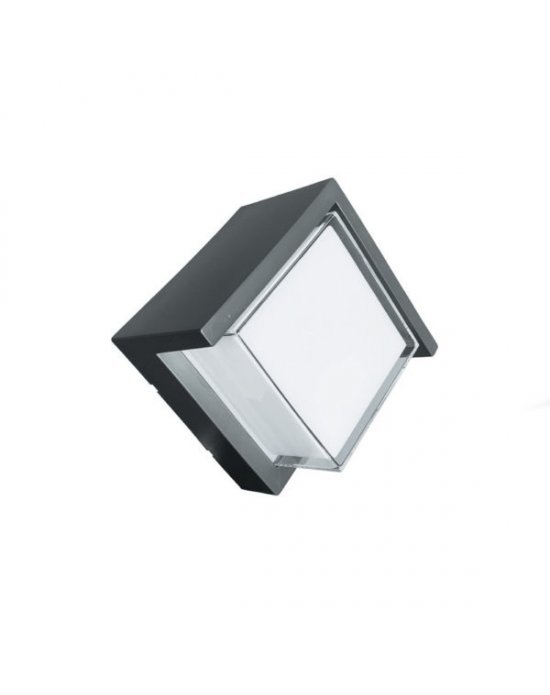 Vanjska stropna/zidna dekorativna kvadratna tamno siva svjetiljka SR26002 DARK GREY