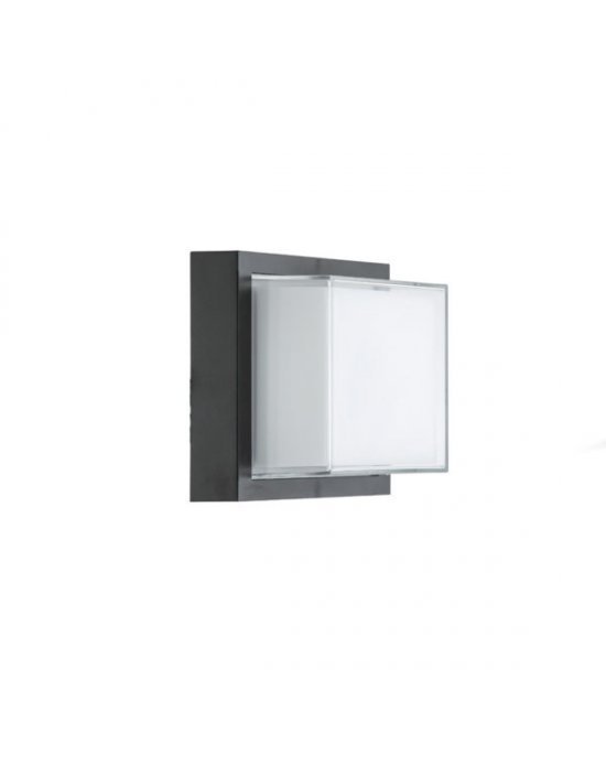 Vanjska stropna/zidna dekorativna kvadratna tamno siva svjetiljka SR26002A DARK GREY