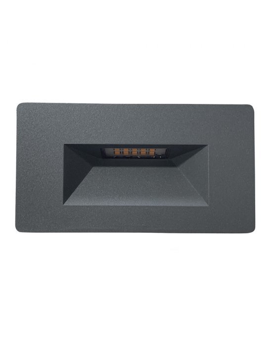 VANJSKA ZIDNA UGRADBENA RASVJETA, LED, 1,5W, 120lm, 3000K, IP54, ANTRACIT, "SR8301A"