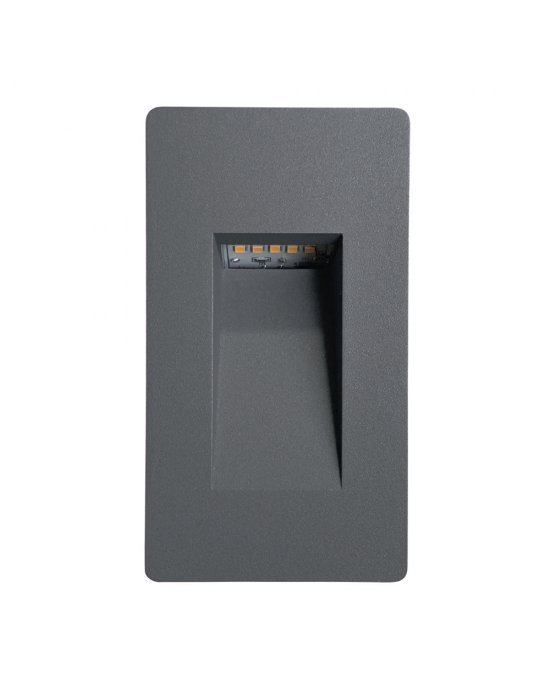 VANJSKA ZIDNA UGRADBENA RASVJETA, LED, 1,5W, 120lm, 3000K, IP54, ANTRACIT, "SR8301B"