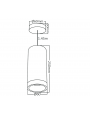 Visilica BETA TUBE GU10 250x60mm CRNA