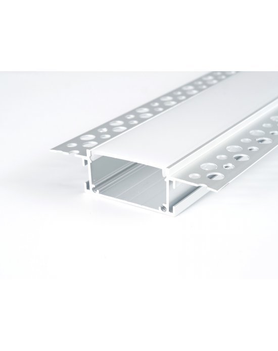 LED profil ugradni za gips ploče (knauf), širina utora 27.6mm, + OPAL pokrov, 2M