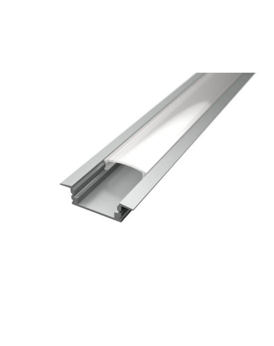 Ugradni aluminijski profil za LED traku + OPAL pokrov, 2M
