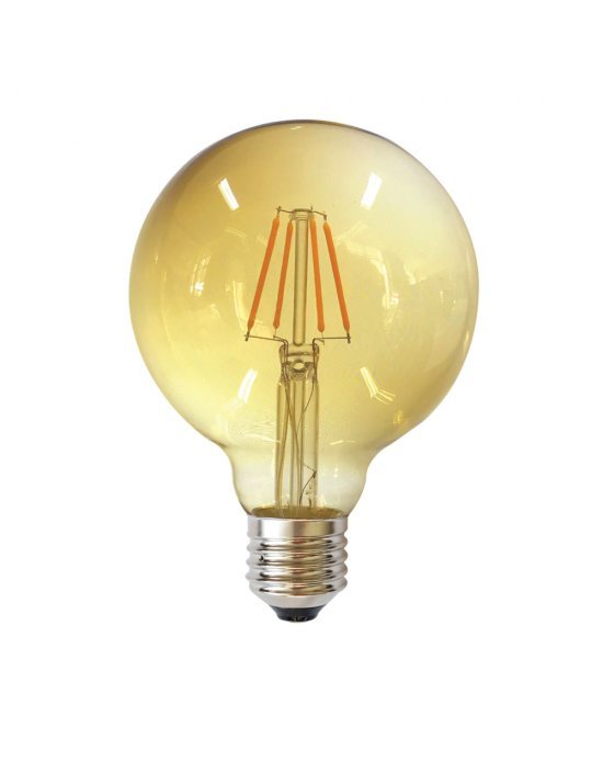 LED FILAMENT ŽARULJA, E27, G125, 6W, 600lm, 2700K, "G125 AMBER"